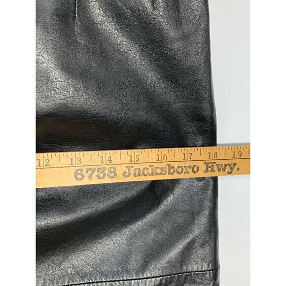 Diversity Women's Knee Length Genuine Leather Straight Skirt Black Size 6 - Picture 10 of 12